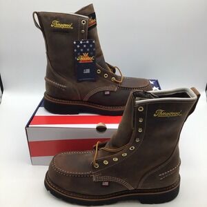 Thorogood 1957 Series 8" Crazy Horse Steel Toe Work Boots Mens Size 9.5 2E NEW